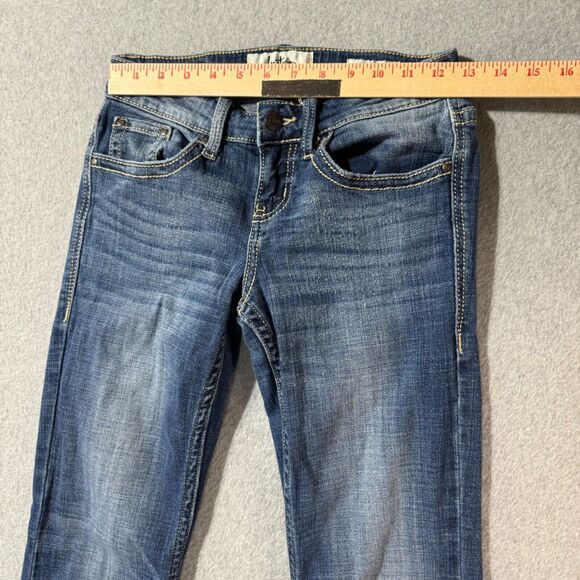 Daytrip Jeans Womens 24 R Blue Bootcut Lynx Solid Washed Mid Rise Medium Wash - Picture 4 of 12